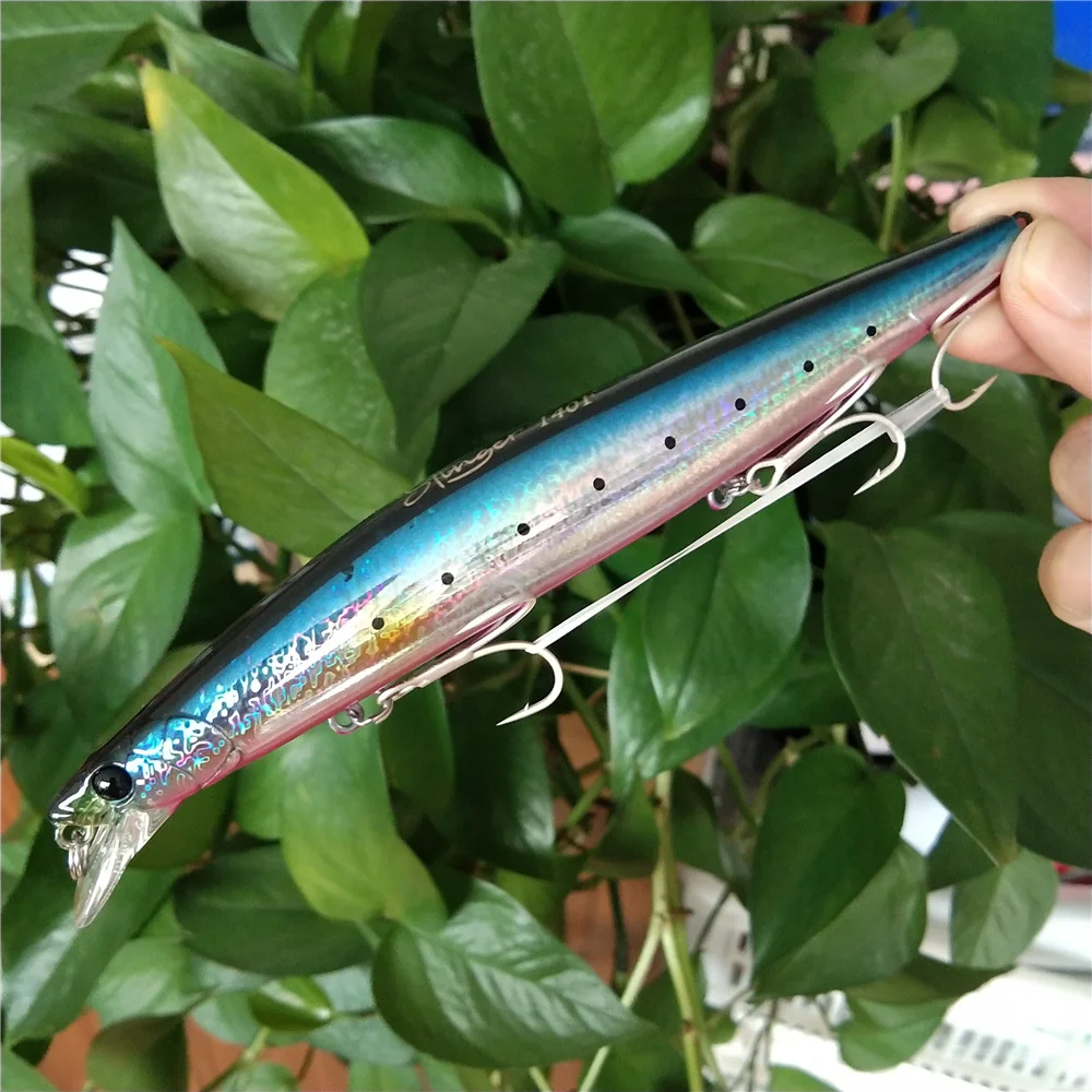 TSURINOYA 2 uds pececillo flotante de fundición ultralargo 140F STINGER 140mm 24g señuelo de pesca de fundición larga cebos duros de agua salada lubina - imagen 4