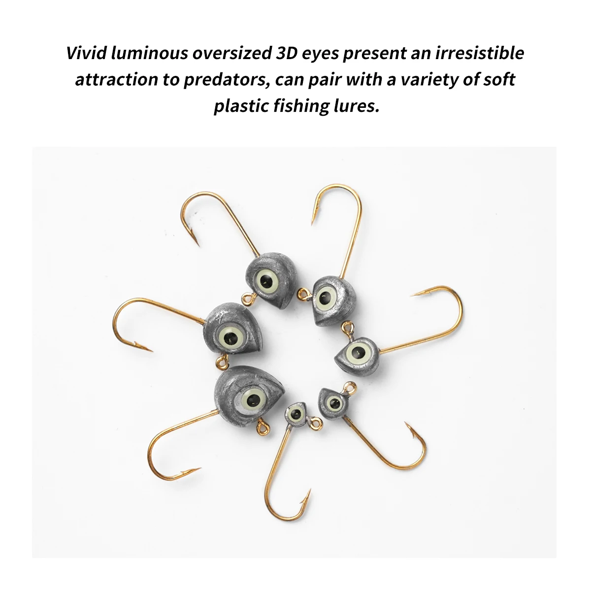 Anzuelo de pesca para Ajing, anzuelos con cabeza de anzuelo, anzuelos de pesca de gusano suave, 10 unids/lote, anzuelo, aparejos de pesca - imagen 3