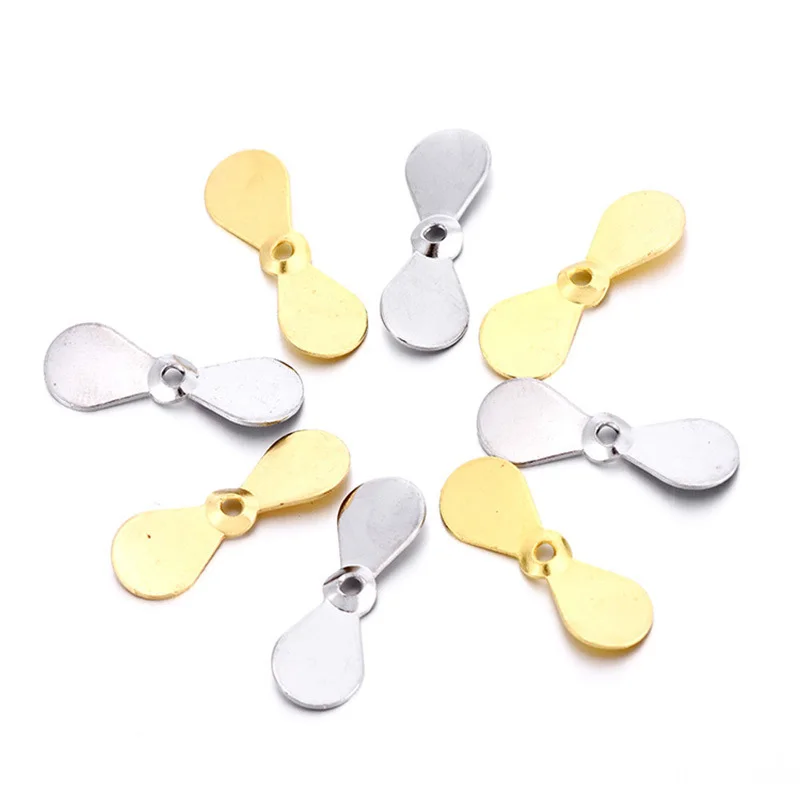 OUTKIT 50 Uds enchufe fundición mosca hélice Spin Spinnerbait Topwater pesca señuelo cuchillas de acero inoxidable personalizado Spinnerbait Prop - imagen 3