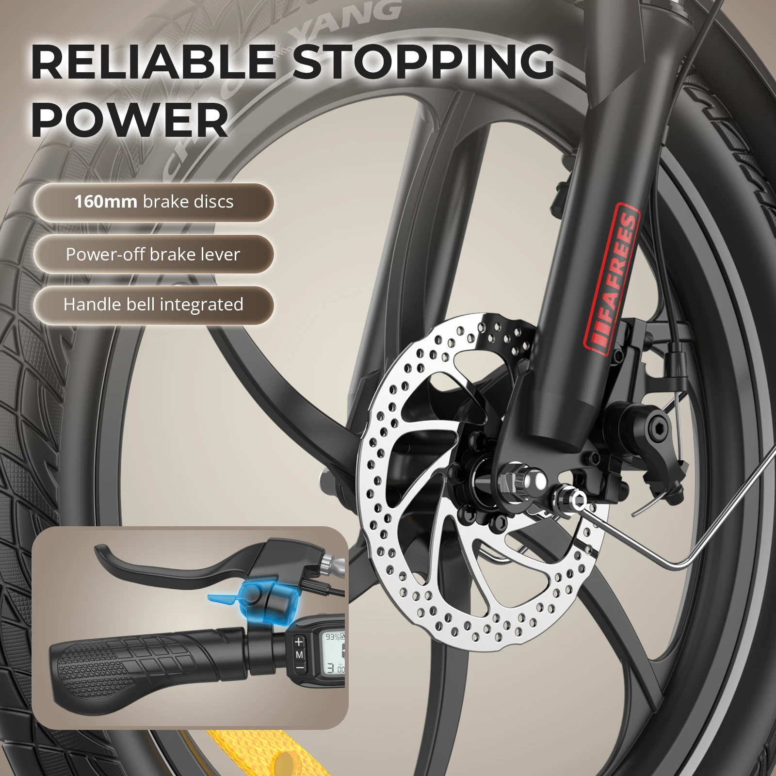 FAFREES F20 Bici eléctrica plegable – Autonomía 75 km y batería 36V - imagen 5