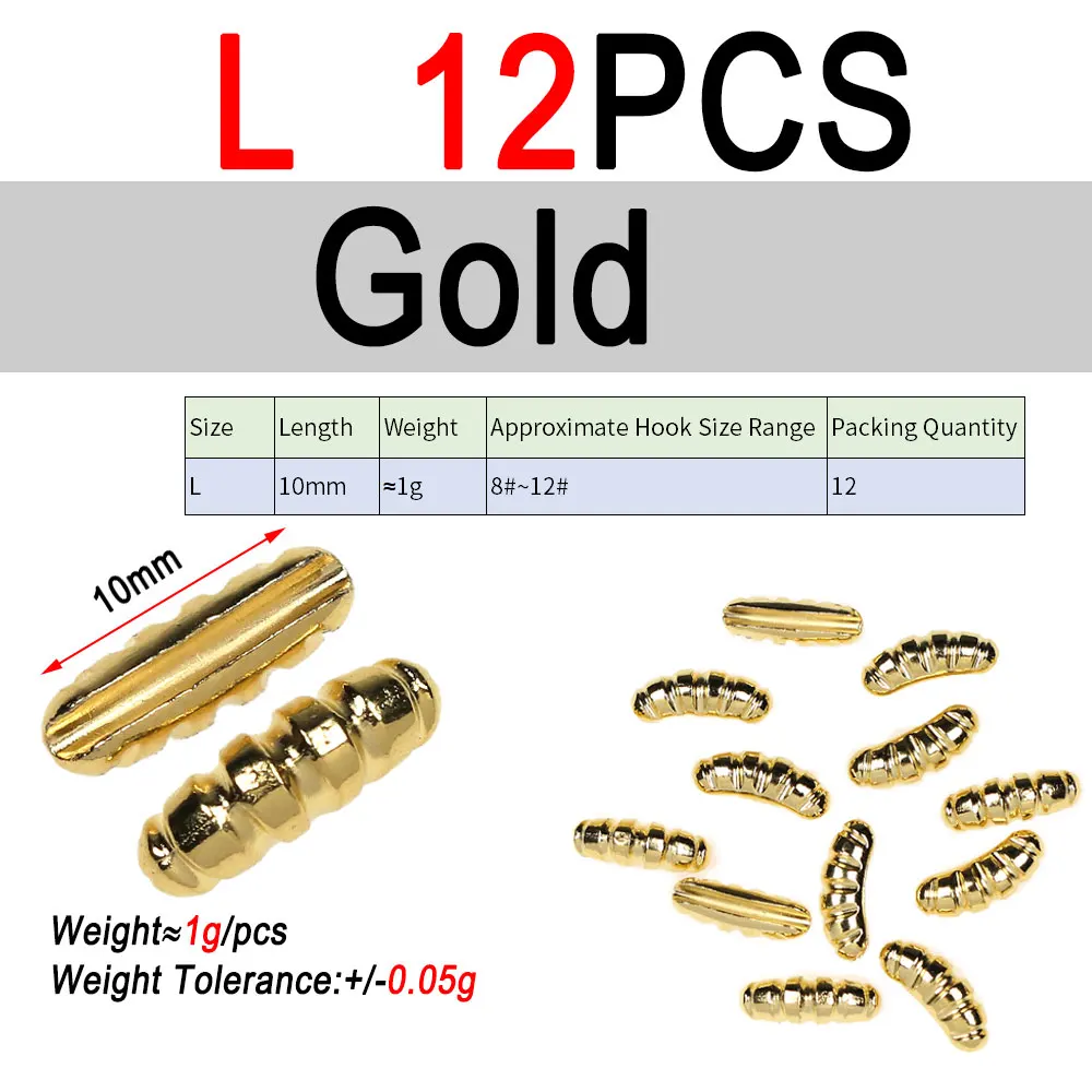 L 12pcs Gold