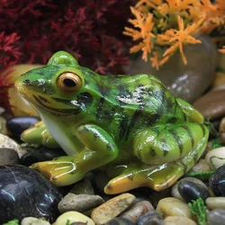 Estatua de rana resina decorativa para jardín y escritorio