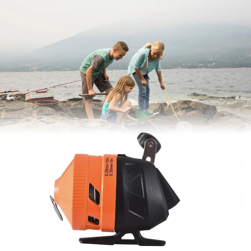 Carrete Spincast de alta velocidad con línea de nailon, relación de engranaje 3,0, 1, carrete de pesca para mano derecha, carrete de pesca de fundición naranja - imagen 2