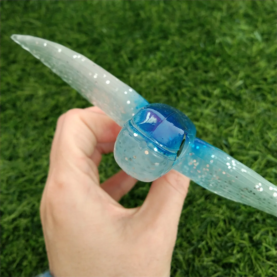 Swolfy, 1 unidad, 16cm, 63g, agua de mar, color negro, azul, rojo, cebo de pesca de PVC, señuelo para peces voladores, barco, curricán, atún, caballa, cebos blandos - imagen 2