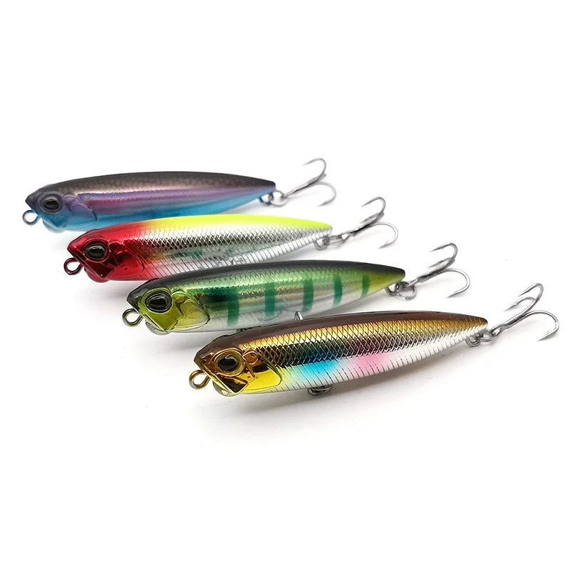 1 Uds 6,5 cm 5,8g señuelo de Pesca tipo lápiz flotante perros de agua superior cebos duros Wobbler cebo duro Artificial aparejos de Pesca - imagen 4