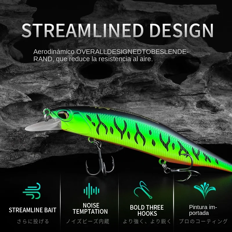 BEARKING 11cm 17g de profundidad 0,8-1,6 m modelo caliente Señuelos de pesca cebo duro 10 colores para elegir pececillo profesional de calidad - imagen 2