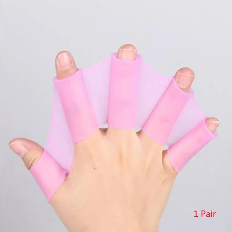 Fajas de silicona tipo RANA Unisex, aletas de mano para natación, guantes de banda para dedos, paleta para deportes acuáticos, 1 par - imagen 4