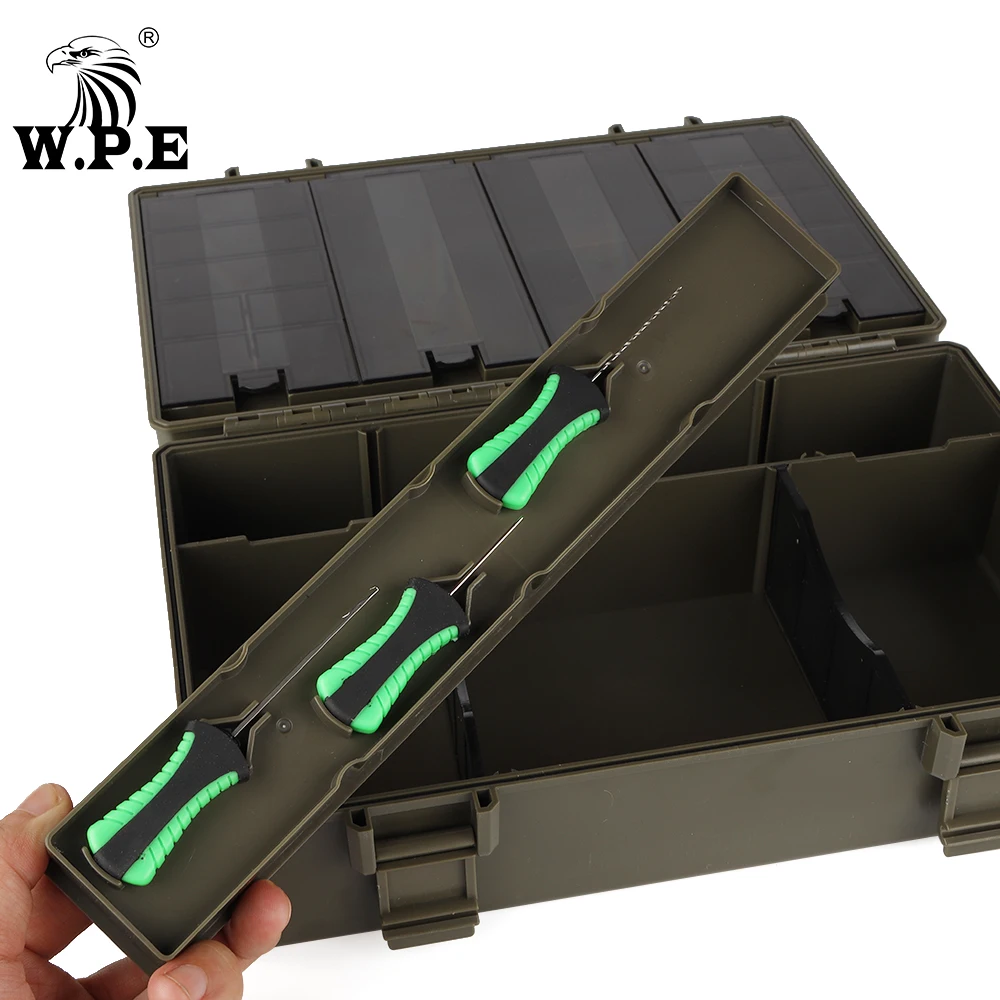W.P.E-caja de aparejo de pelo para pesca de carpa, alimentador de pesca de carpa, caja de almacenamiento para grupo de anzuelos, accesorios para alimentador de carpa, aparejos de pesca - imagen 3