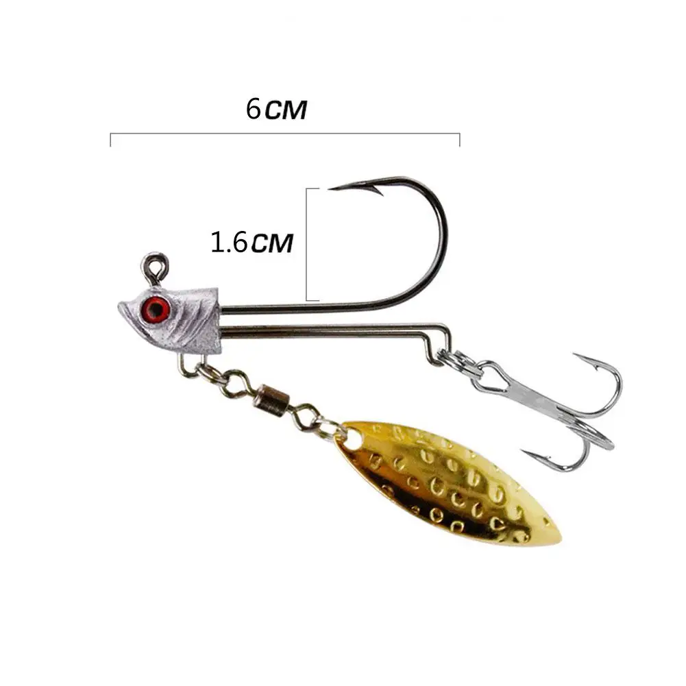 Jighead-Señuelos de Pesca giratorios de Metal, aparejos duros de pesca de 7g/10g/17g, para invierno - imagen 4