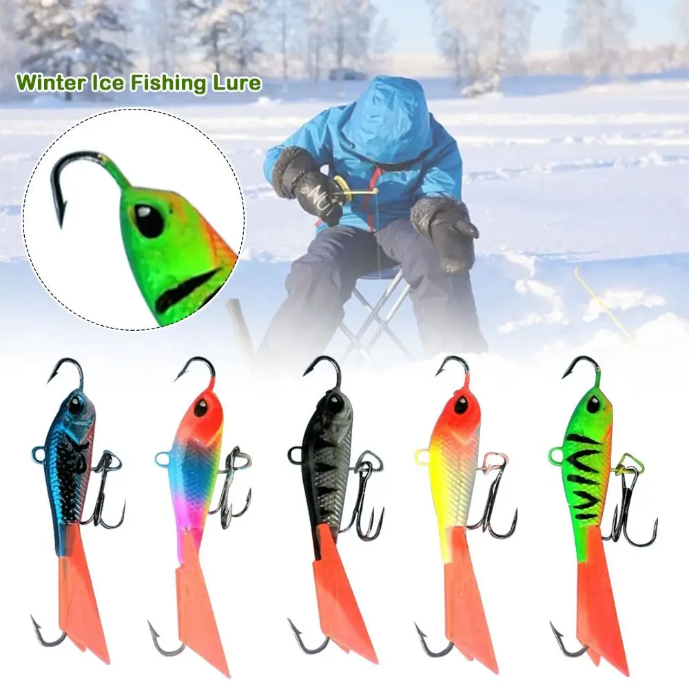 2024 63mm/15g señuelo de pesca en hielo de invierno Artificial AD-cuchara afilada señuelos de Metal Walleye Jigging plomo gancho duro de alta calidad - imagen 2