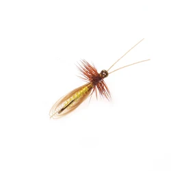 Pluma mosca seca Vtwins para trucha: efémera y tricóptero