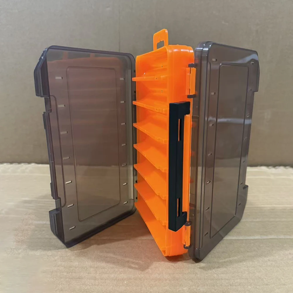 Paquete de 2 cajas de almacenamiento de aparejos de pesca de doble cara, organizador duradero de cebo y anzuelos ABS/PP para accesorios de pesca - imagen 5