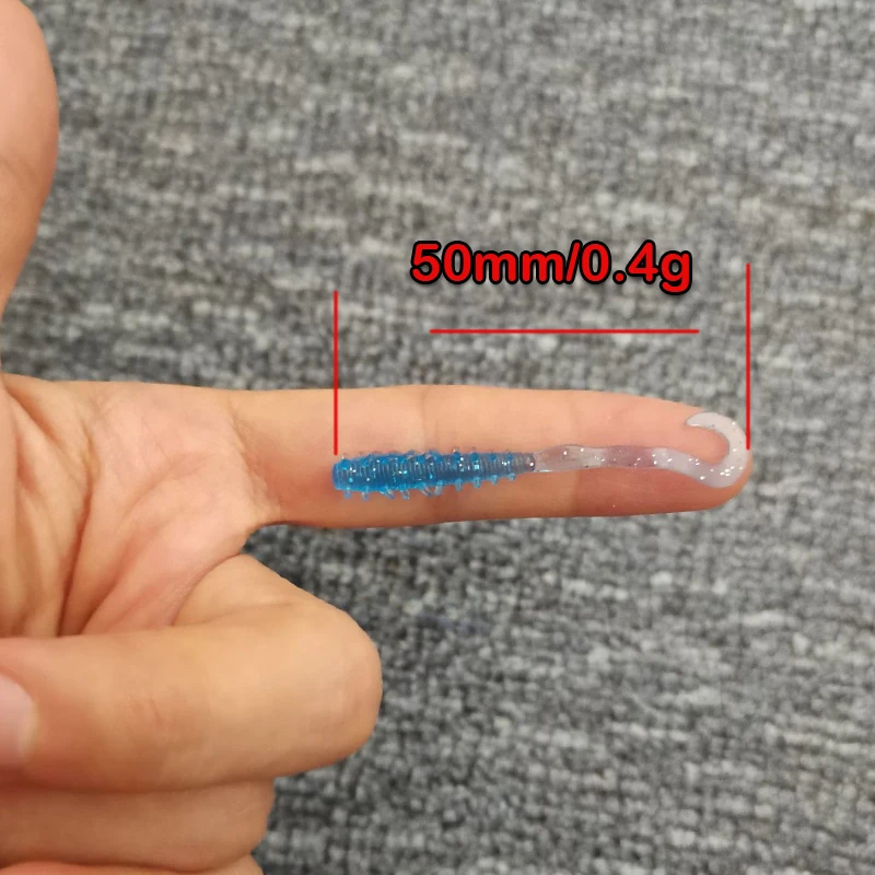 Ajing-señuelo de pesca suave, 50mm, 0,4g, Rockfish Swimbaits Jig, Wobber Worm Bait, Ajing, 12 unids/set - imagen 2
