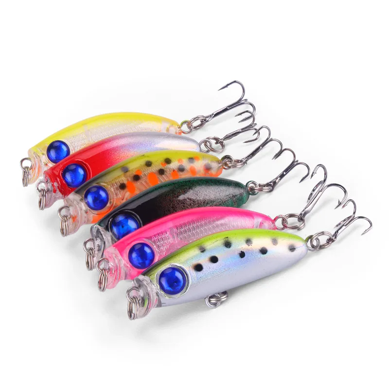 Señuelo de pesca Micro Minnow 3,5 cm 2,7g señuelo Artificial de hundimiento lento cebo duro tablero corto Popper 1 pieza en oferta - imagen 2