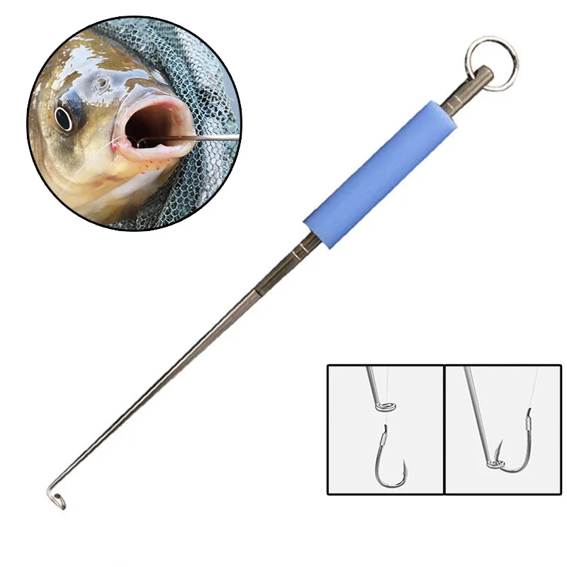 Extractor de anzuelos de pesca, 2 uds., de acero inoxidable, desacoplador de anzuelos, herramientas de pesca de desacoplamiento rápido - imagen 4