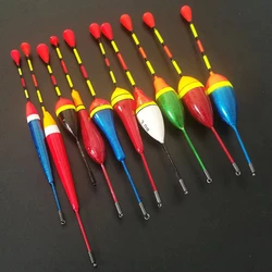 10 unids/lote promoción flotadores de pesca conjunto tamaño mixto Color espuma flotador boya Bobber para accesorios de pesca equipo de pesca aparejos de pesca