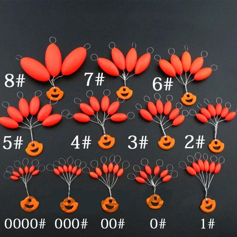 5 paquetes/lote flotador de pesca de carpa 0000 # -5 #   Seven star Bobber modelo antiguo 6 en 1 frijoles de olivo Tai Wan accesorio de aparejos de pesca A607 - imagen 3