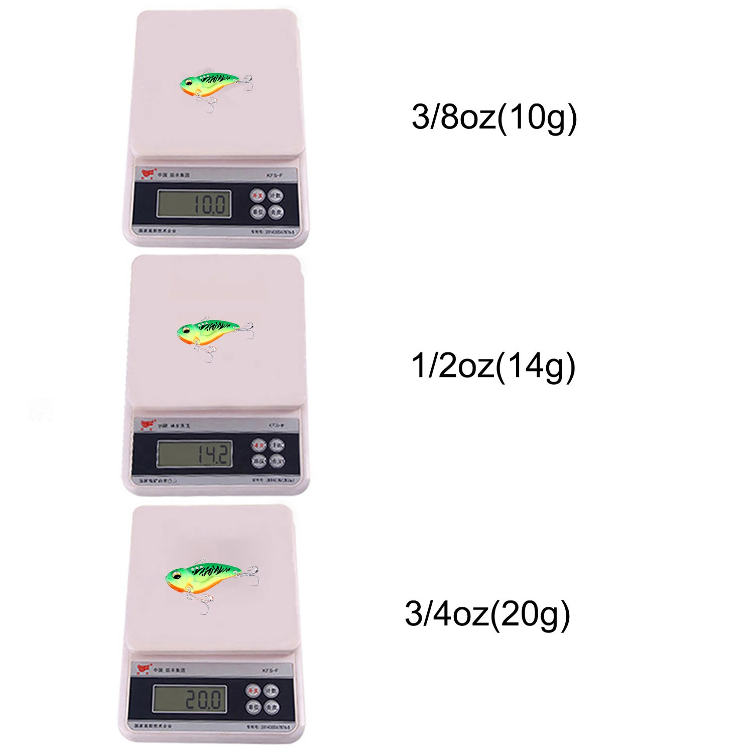Señuelo de pesca con vibración, anzuelo triple, plantilla de Metal VIB, cebos artificiales, accesorios de hundimiento, 10g, 14g, 20g, 5 paquetes - imagen 3