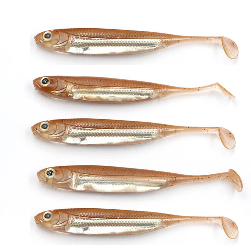 PRO BEROS 5 uds señuelo de pesca suave cebo de silicona 6g/10g Shad Wobbler artesanía pez de goma Swimbait para lubina perca Pike Zander - imagen 2