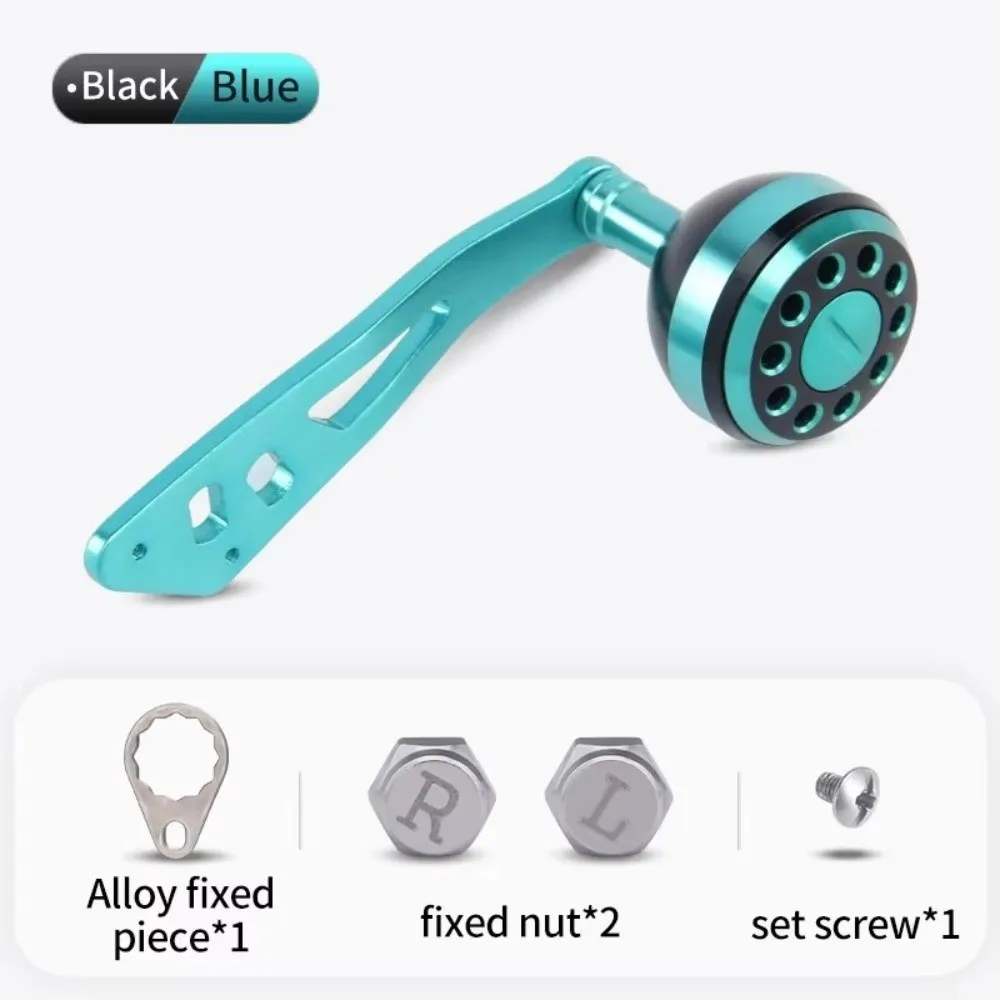 Mango de carrete de pesca Baitcasting de aleación de aluminio, mango de balancín individual ligero DIY, Universal de 36,6g - imagen 4