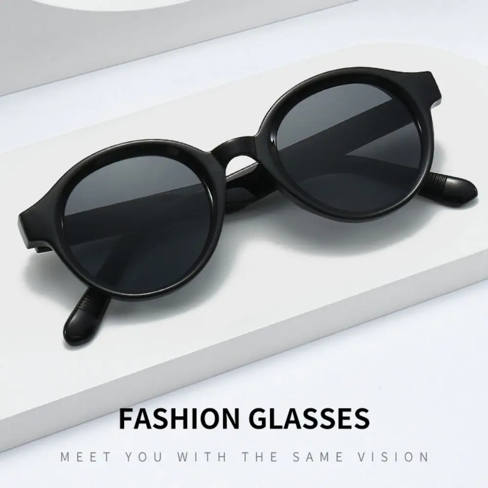 Gafas de sol de moda con montura ovalada, lentes de sol de moda, UV400, accesorios Punk, Retro, playa, viajes, tonos negros - imagen 2