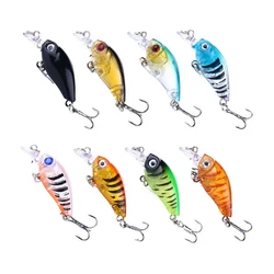 Cebo falso Crankbait cebo duro Crankbait cebo duro Crankbait cebo duro manivela señuelo conjunto pequeño gordo Rocker accesorios de pesca con mosca