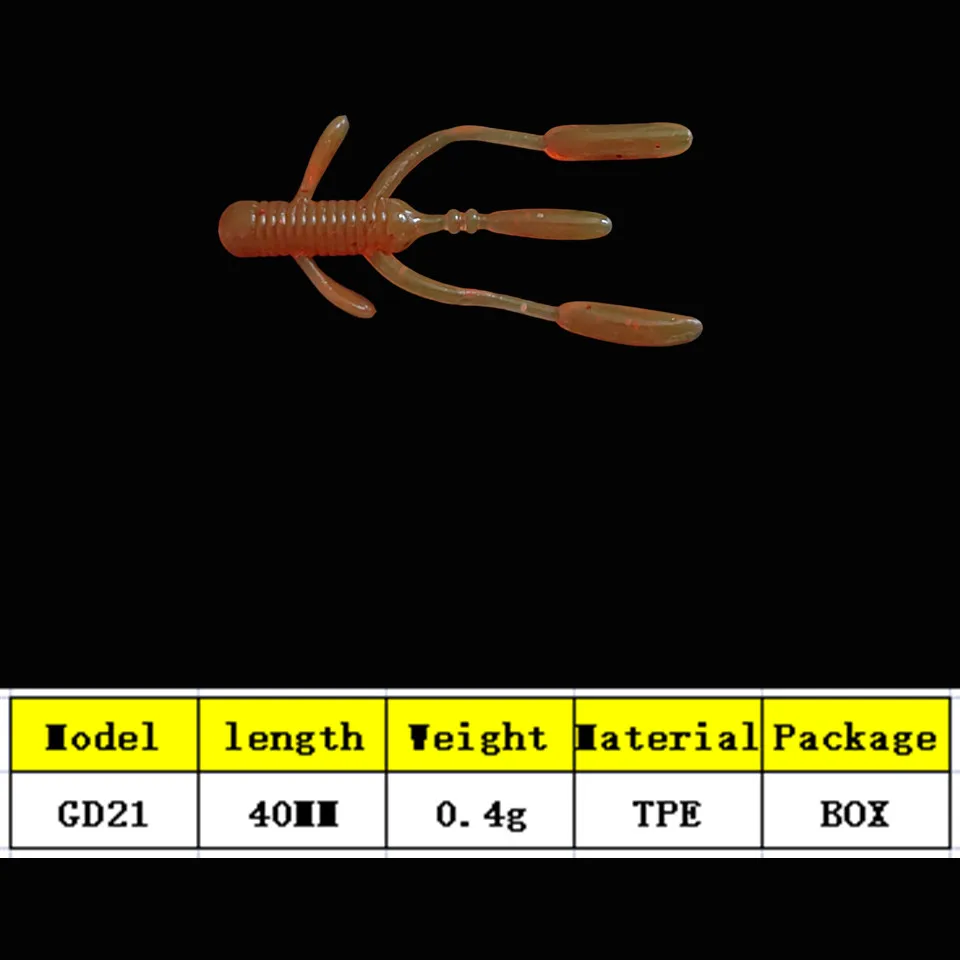 20 piezas-SEÑUELOS blandos de silicona para pesca, Larva, Jigging, Wobblers, 40mm, 0,4g, gusanos artificiales, para Lucio, flotantes, Swimbait - imagen 2