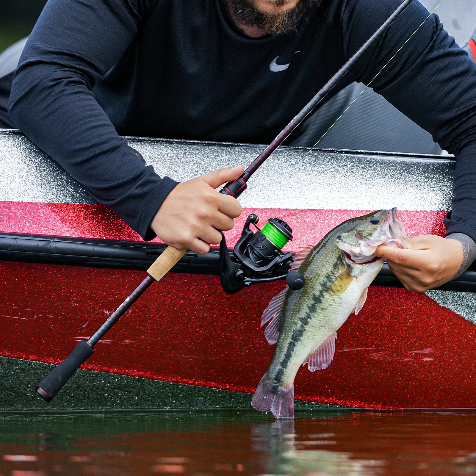 HANDING Magic L caña de pescar giratoria 1,98-2,44 M UL/L/ML/MH/M caña de pescar de 2 secciones MF/F peso del señuelo 1,5-40G para lubina - imagen 4