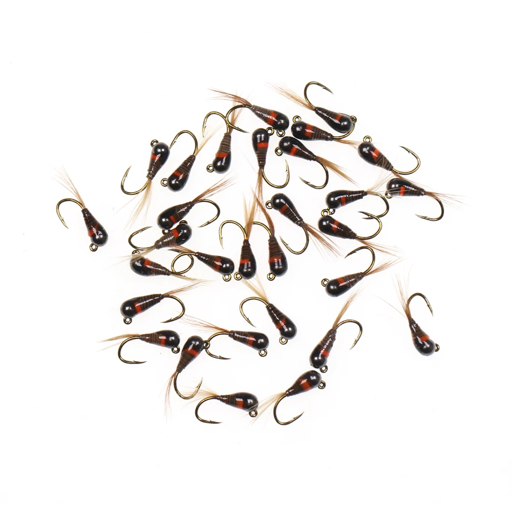 WIFREO-Cuentas de tungsteno de 6 piezas, perdigón, ninfa, Expoxy, cuerpo, mosca húmeda, Arco Iris, trucha marrón, pesca de trucha - imagen 5