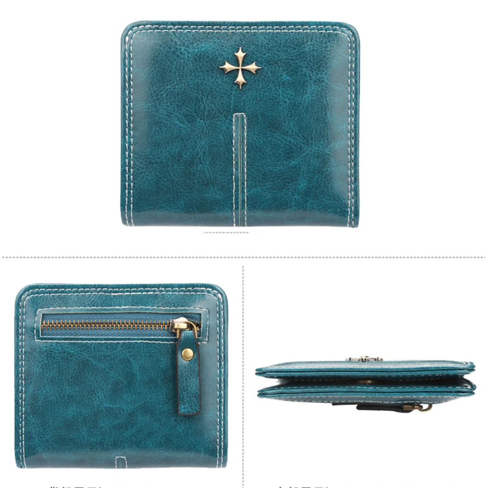 Mini carteras de mujer con cremallera suave, carteras pequeñas de cuero PU con forma cuadrada Vertical de calidad para mujer - imagen 5