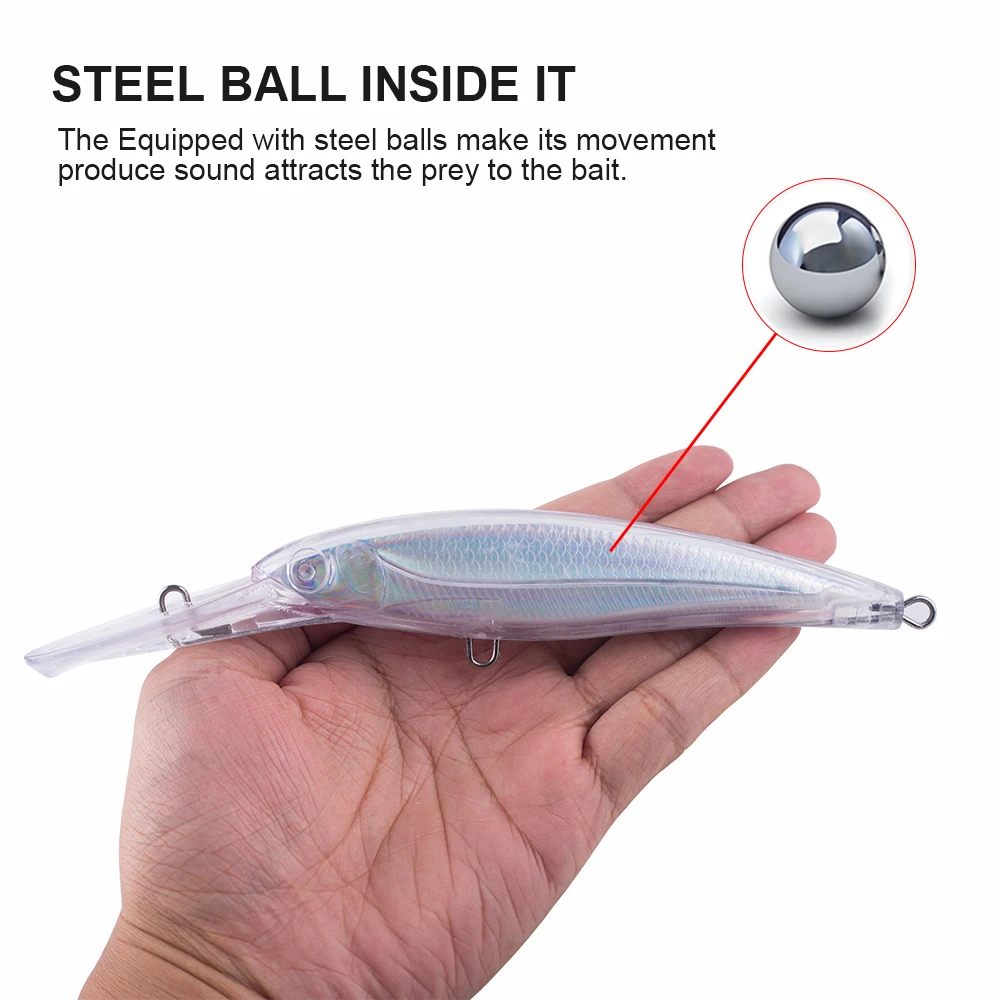 Hanlin-piscardo Artificial de plástico duro, 5/10 piezas, 19cm, 45G, sin pintar - imagen 4