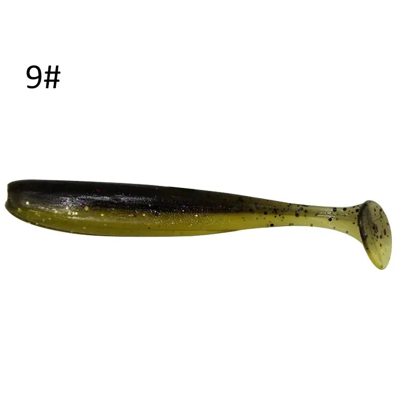 10 unids/bolsa 70mm 90mm 120mm cebo de natación señuelo plástico blando 2 pulgadas cola de paleta de agua salada Swimbait - imagen 4