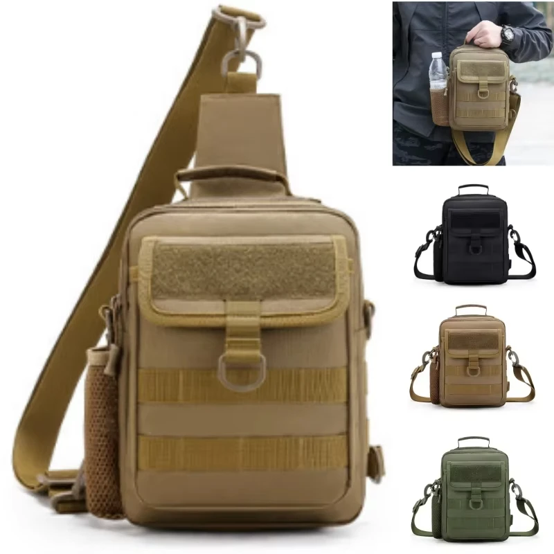 Riñonera táctica para escalada, bolso de viaje Molle, senderismo al aire libre, ciclismo, senderismo, caza, bolsos de hombro, riñonera de mensajero para hombre - imagen 2