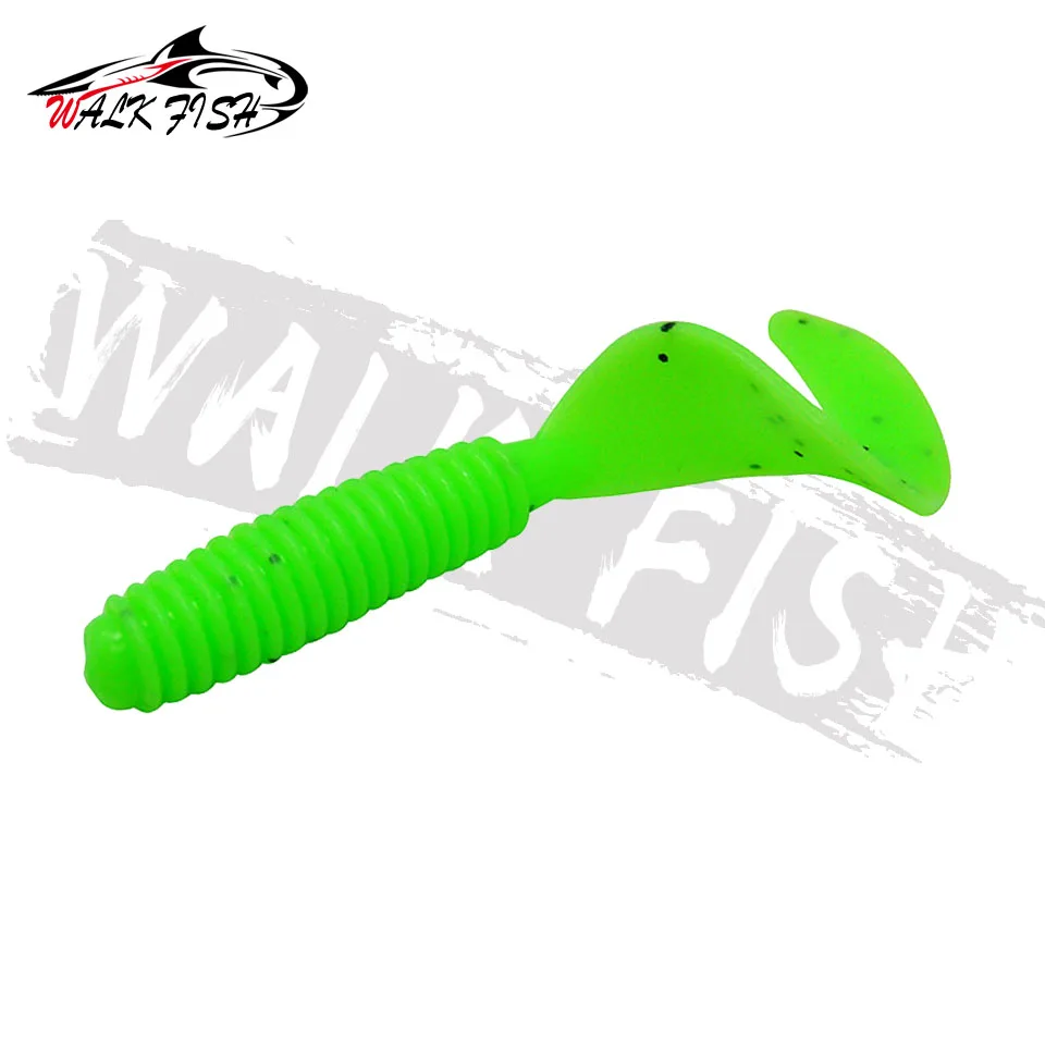 Señuelo de Pesca de cola larga, cebo suave de silicona de 65mm con olor a sal, carpa, lubina, gusanos de Takcle - imagen 4