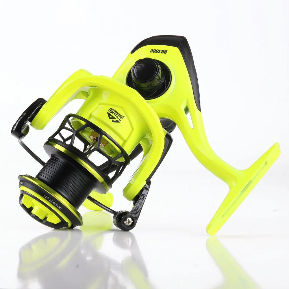 Carrete de Pesca giratorio BAKAWA serie 1000/2000/3000, relación de engranaje 5,2: 1, rueda de carpa, Pesca de agua dulce y salada, herramientas de Pesca duraderas - imagen 4