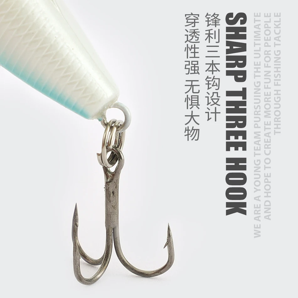 Señuelo de agua flotante en zigzag para perro, cebo falso de 55mm/5g para lanzamiento de larga distancia, lápiz de superficie de agua, Anguila y lubina, 1 unidad - imagen 5