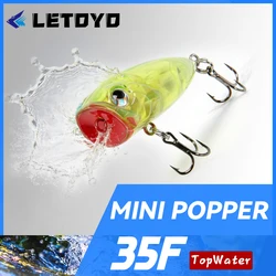 LETOYO Mini Popper 35mm 3.7g para lubina y trucha