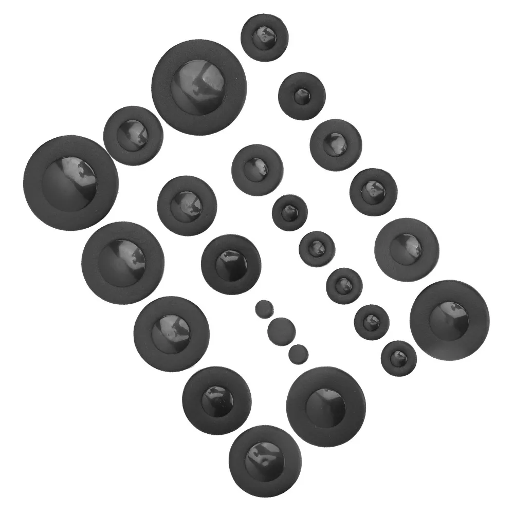  25 almohadillas para saxofón de piel de oveja. Base ABS Tamaño múltiple Almohadillas para instrumentos de viento Negro Almohadillas de piel de oveja Reemplazo de almohadilla de saxofón - imagen 3