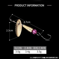 Blade Cuchara giratoria cobre trucha arroyo pesca brillante efectiva