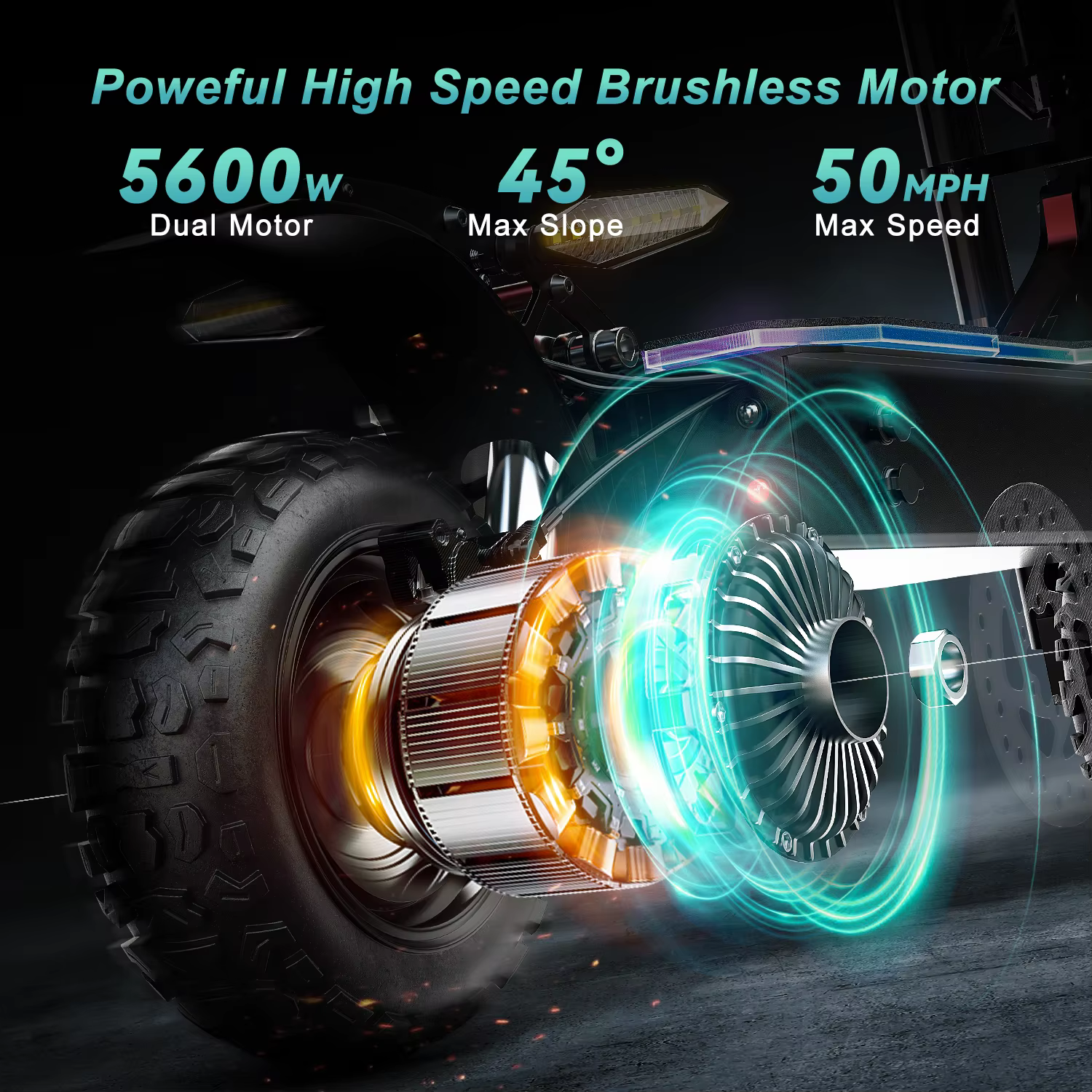 Patinete Eléctrico FENGQS GT8 PRO 5600W – Motor Dual 85 km/h - imagen 4
