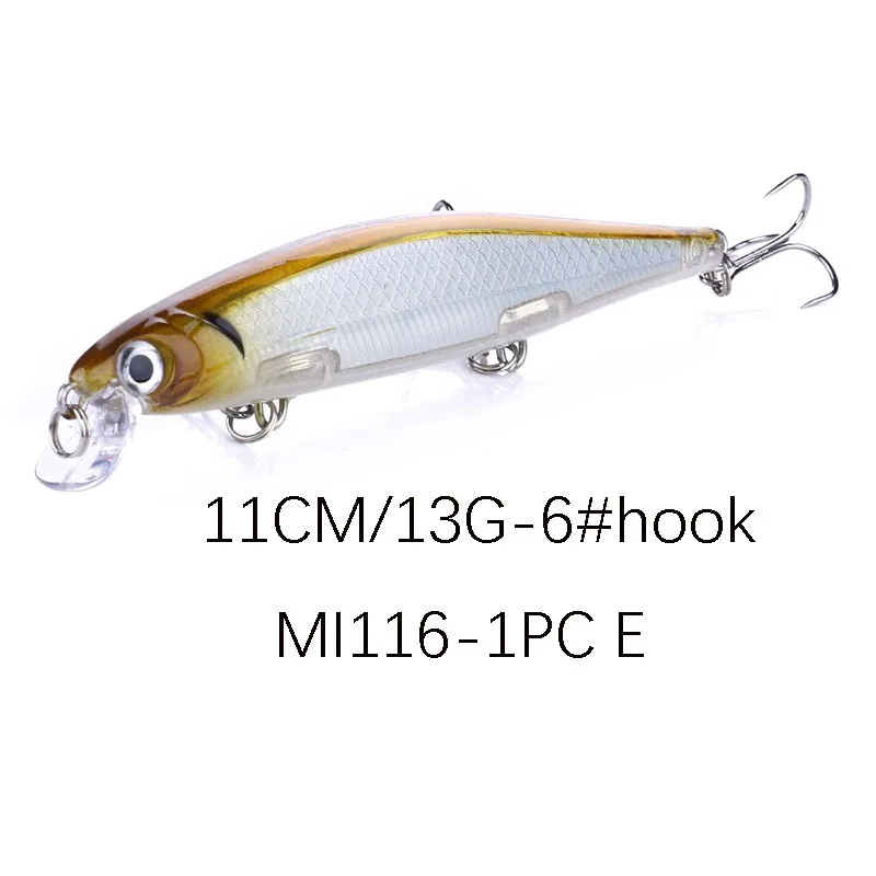 110mm 13g Swimbaits Bass pez grande señuelo de pesca Wobblers cebo duro Crankbait lengua corta señuelo de pececillo para equipo de pesca de Lucio - imagen 5