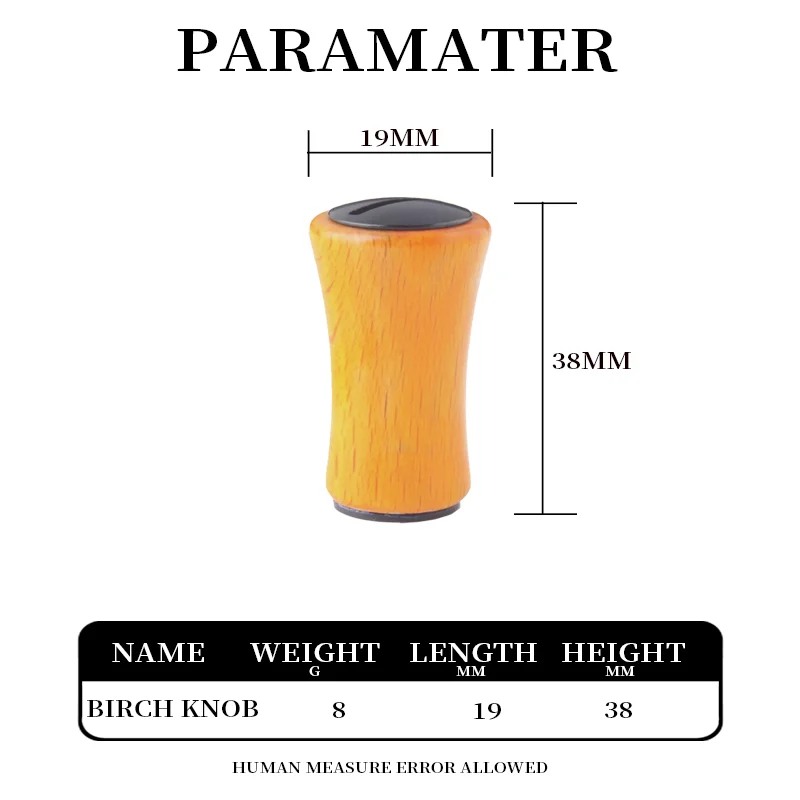 Kawa perilla de mango de carrete de pesca, Material de madera de abedul, mango de carbono con perilla de madera para carrete giratorio y de fundición S/D, accesorio de bricolaje - imagen 2