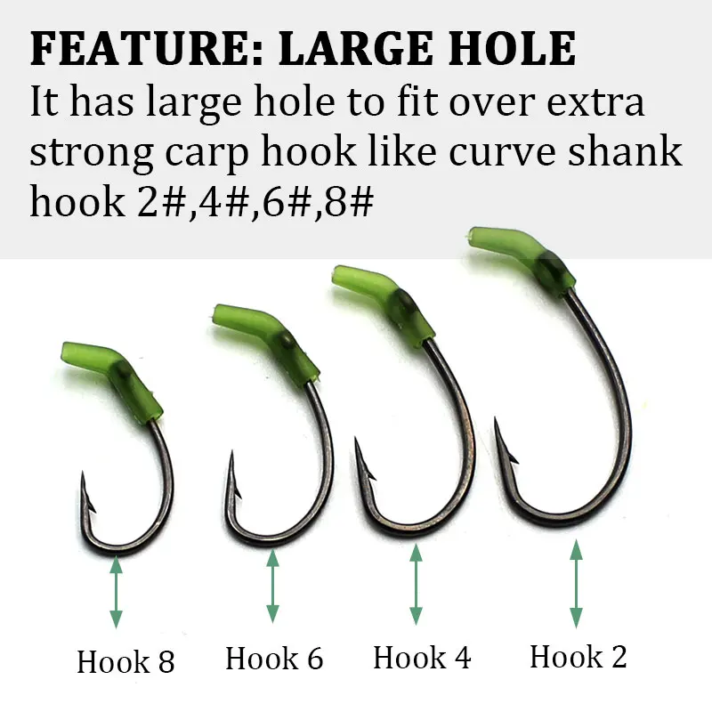 30 Uds. Accesorios de pesca de carpa Material mangas antienredos tubo alineador de línea para alimentador aparejo de pesca de carpa aparejos de aparejo Ronnie - imagen 3