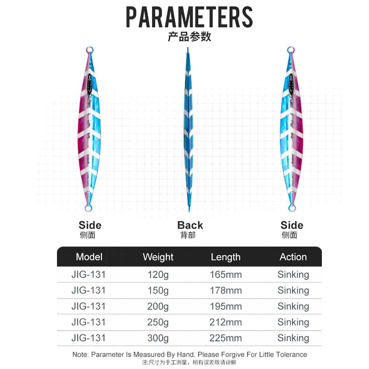 Señuelo de pesca Jigging de Metal de paso lento, 120g150g200g250g300g, plantillas de caída de fundición larga, agua salada, Mahi, malta, atún, aguas profundas - imagen 5