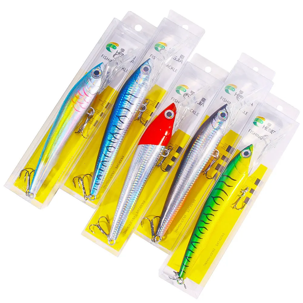 KNCONAN-señuelo de pesca de mar para buceo profundo, barra de 24cm y 95g, Minnow grande, Wobblers, lubina, curricán, cebo duro Artificial, artículos de pesca en el mar - imagen 4