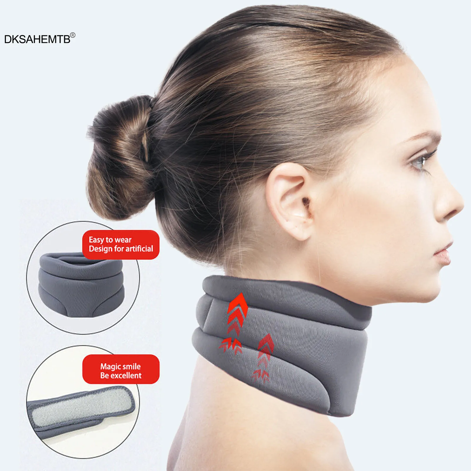 Collar Cervical de espuma para dormir, estabiliza y alivia la presión en la columna vertebral, mujeres, hombres, adultos y ancianos - imagen 3