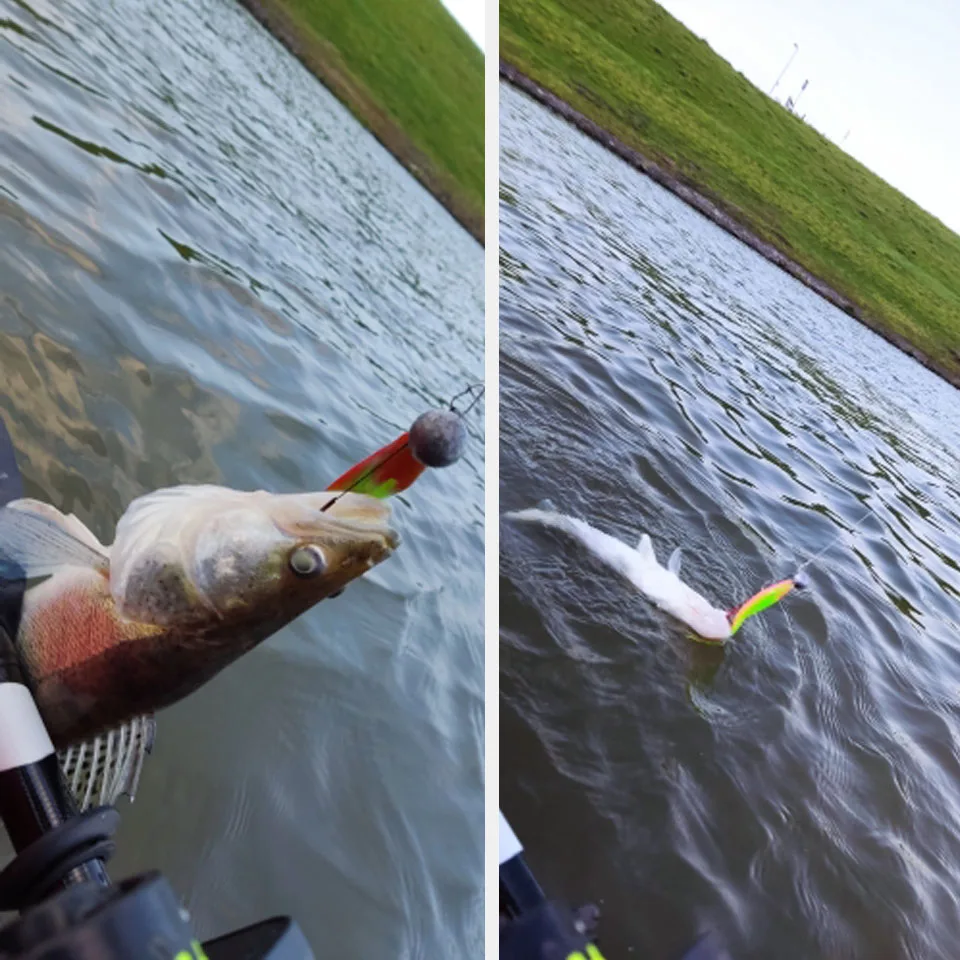 WALK FISH-señuelo de pesca con cebo blando flotante, 180mm, 18g, cola dividida en forma de V, Swimbait, gusano, pesca de agua dulce, 3 uds. - imagen 3