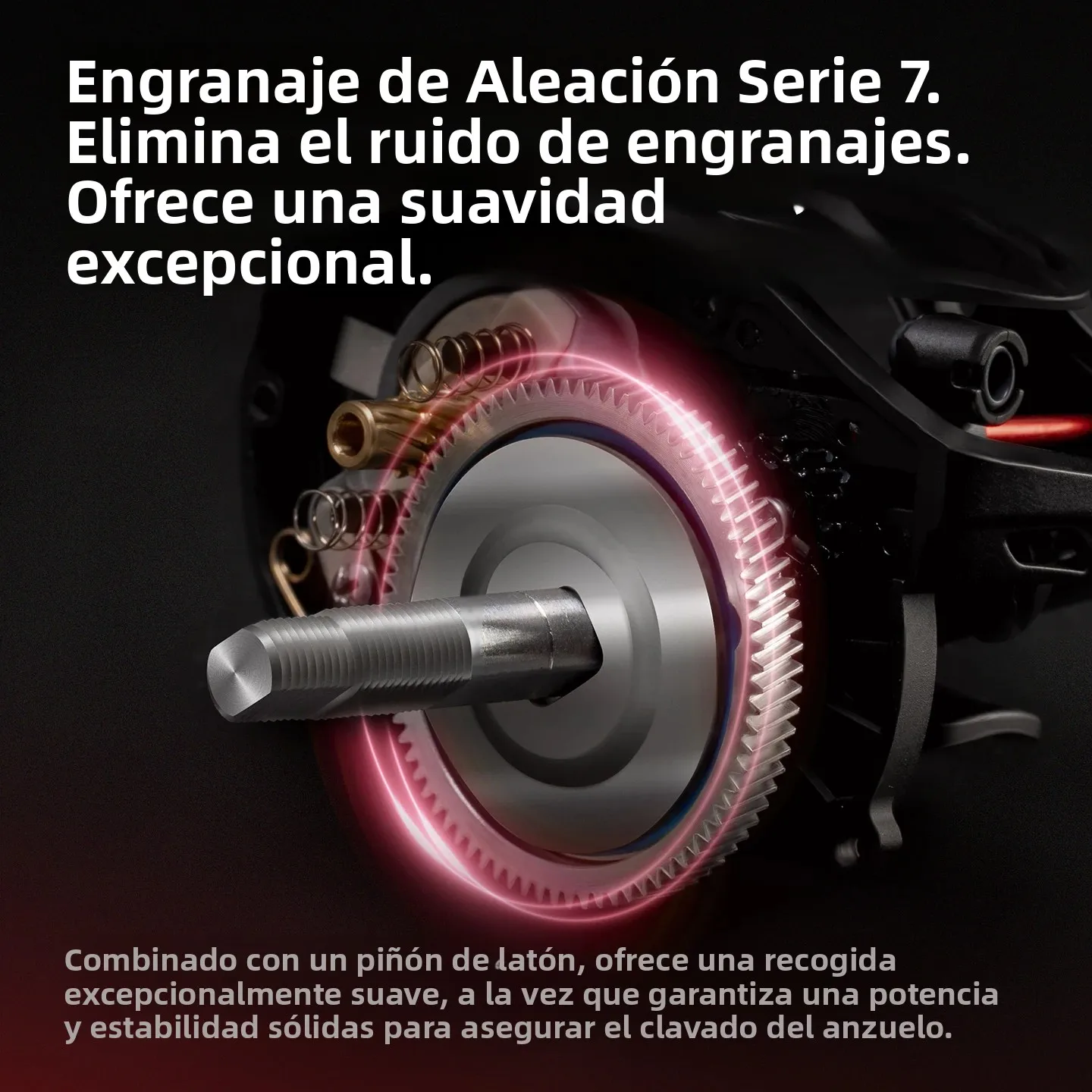 Carrete de pesca Baitcast ultraligero AT2000 para niños, 149g, 4 + 1BB, 7,1: 1 GR, 6kg de arrastre máximo, doble brazo oscilante para agua dulce y salada - imagen 5