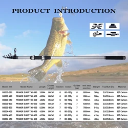 Caña Telescópica Surfcasting Biutifu 5,3m 60-150g