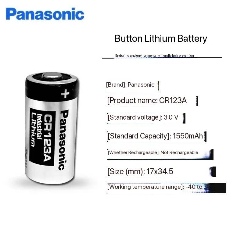 Panasonic CR123A Batería Litio 3V – Compatible con Cámaras Arlo - imagen 2